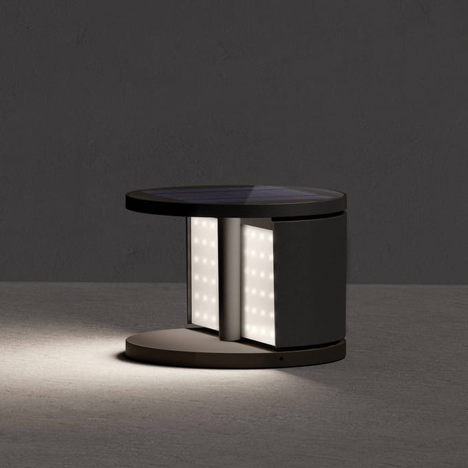 KLEWE LED solar tuinlamp SWING, antraciet, Ø 20 cm IP65