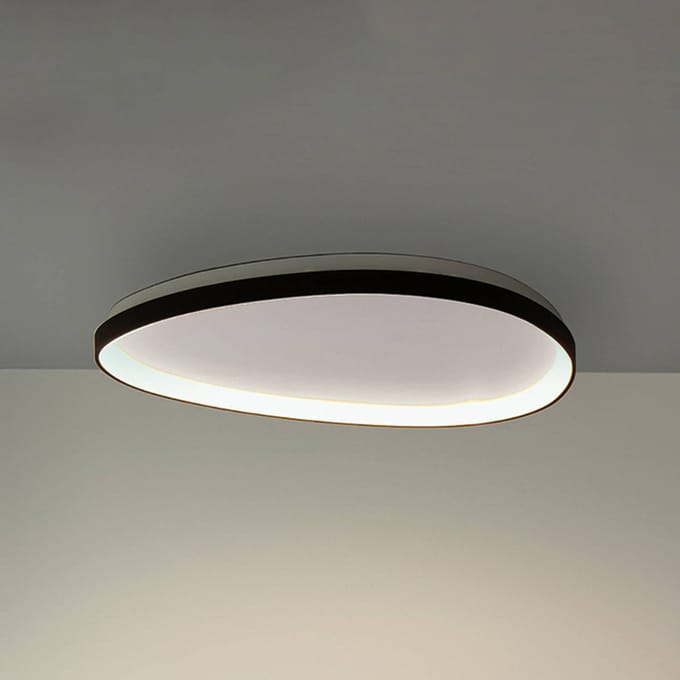 IDEAL LUX LED plafondlamp Gemini zwart 61 cm 2700 K aan/uit