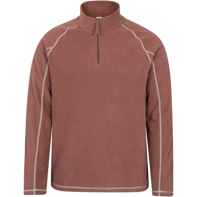 Mountain Warehouse Heren Ashbourne II Half Zip Fleece Top (Bruin)