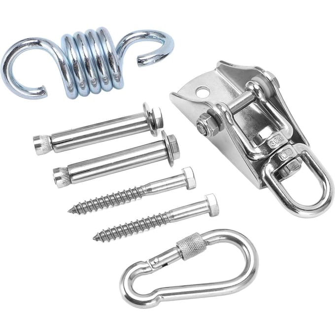 Crochet de balançoire suspendu en acier inoxydable Plaque fixe métallique Crochets fixes pour hamac Accessoires