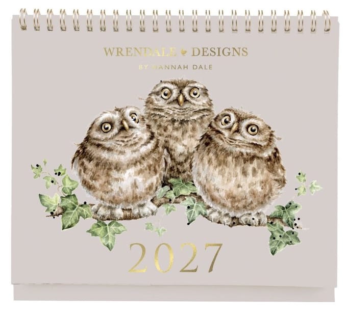 Wrendale Designs Desk Kalender 2027 - Bureaukalender - Desk Calendar