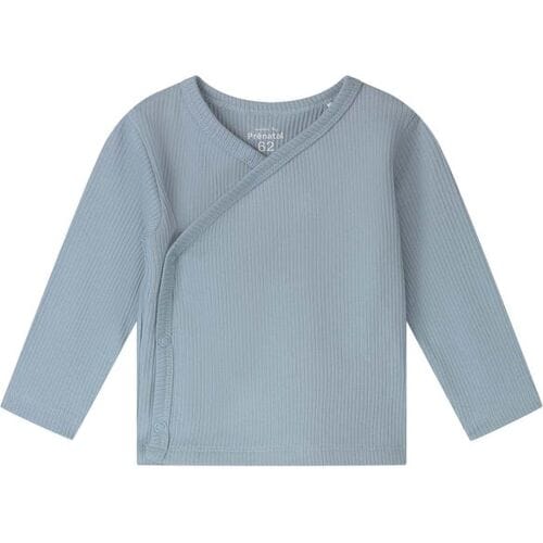 Prénatal newborn overslagshirt rib Light Water Blue 68 heren