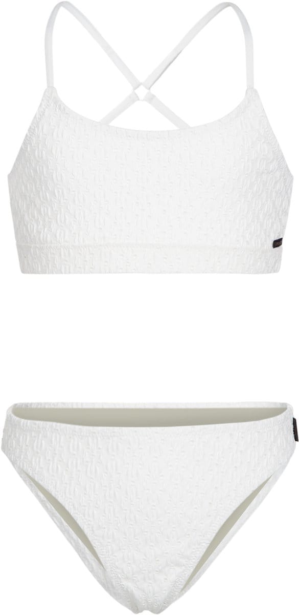 Brunotti - Sofia-Broidery - Bikini Set Snow - Sportieve Bikini Set Meisjes - Verstelbare Bandjes - 128