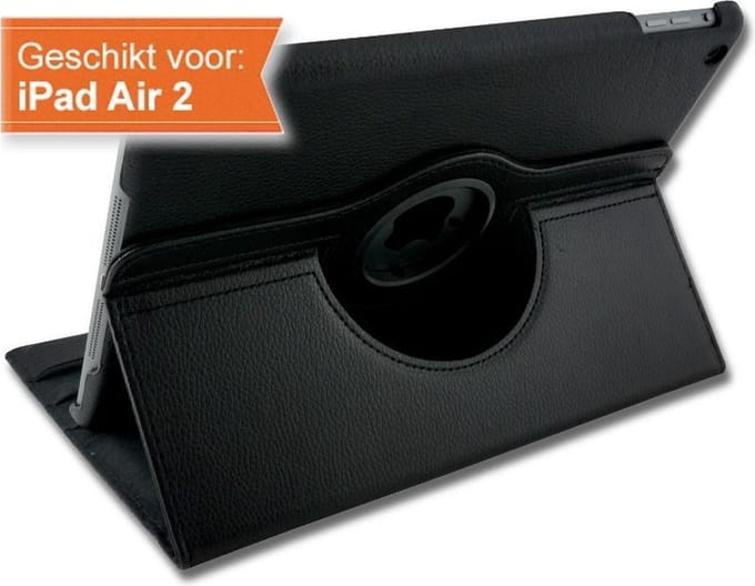 iPad Air 2 Hoes 360 draaibaar Zwart.