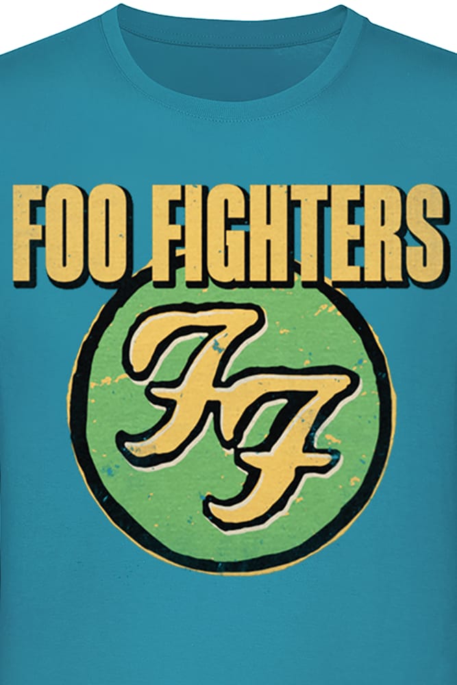 Foo Fighters T-shirt - Logo - S tot 3XL - voor Mannen - blauw