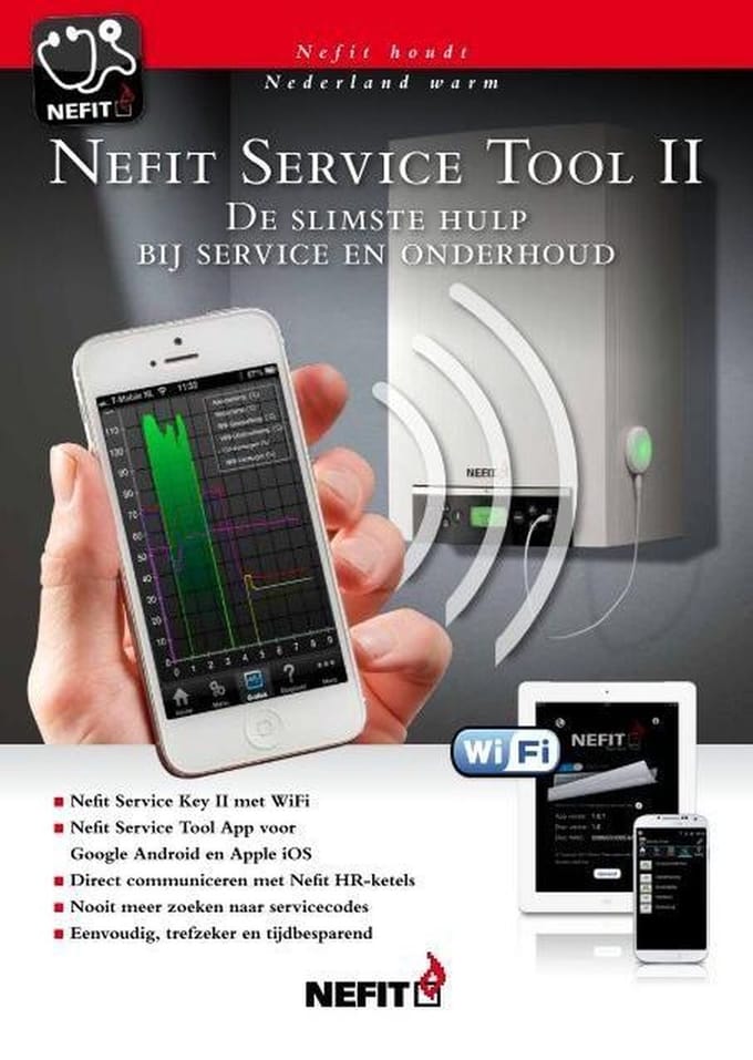 Nefit 24849 - Service Key II - Service Tool II - voor draadloos uitlezen van cv-ketel