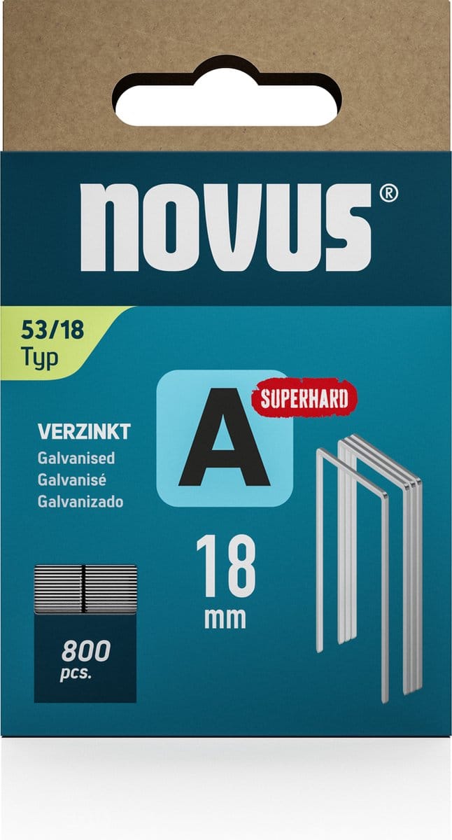 Novus Tools 042-0782 Nieten met fijn draad Type 53 800 stuk(s) Afm. (l x b) 18 mm x 11.3 mm
