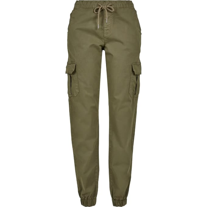 Damesbroek Urban Classics high waist cargo jogging (grandes tailles)