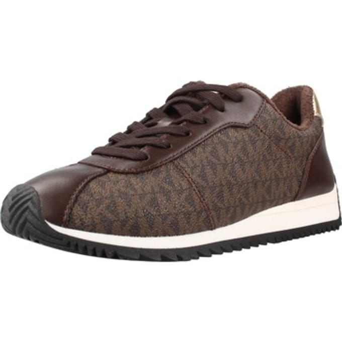 Michael Kors Rhodes Trainer Sneakers Dames - Leren Sneaker - Bruin - Maat 37