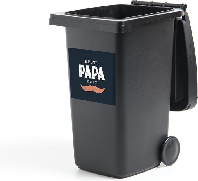 Container sticker Beste papa ooit - Vaderdag Geschenk - Papa - Spreuken - Quote - 40x40 cm - Kliko sticker