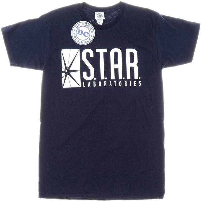 DC Comics Heren The Flash STAR Labs T-shirt M marineblauwe kleur