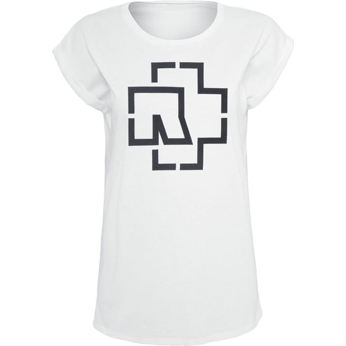 Rammstein T-shirt - Logo - M - voor Vrouwen - wit