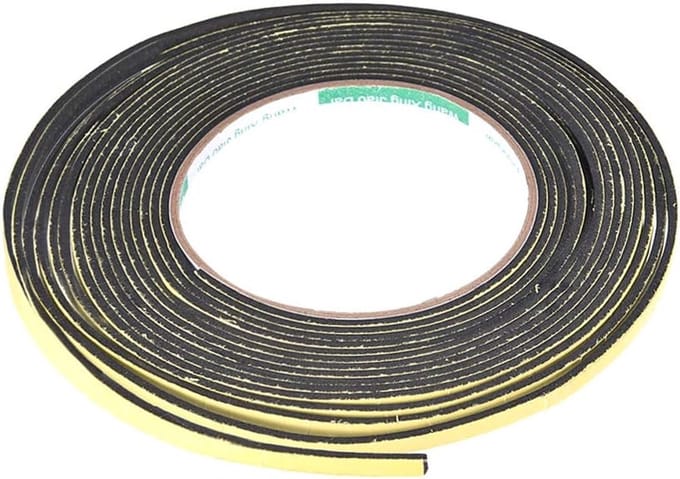 Map, schuimrubberen afdichting, tape, 5 mm breed, 1 mm dik, 16,4 m lijmstrips 5mm(W)x2mm(T)x16.4Ft(L)