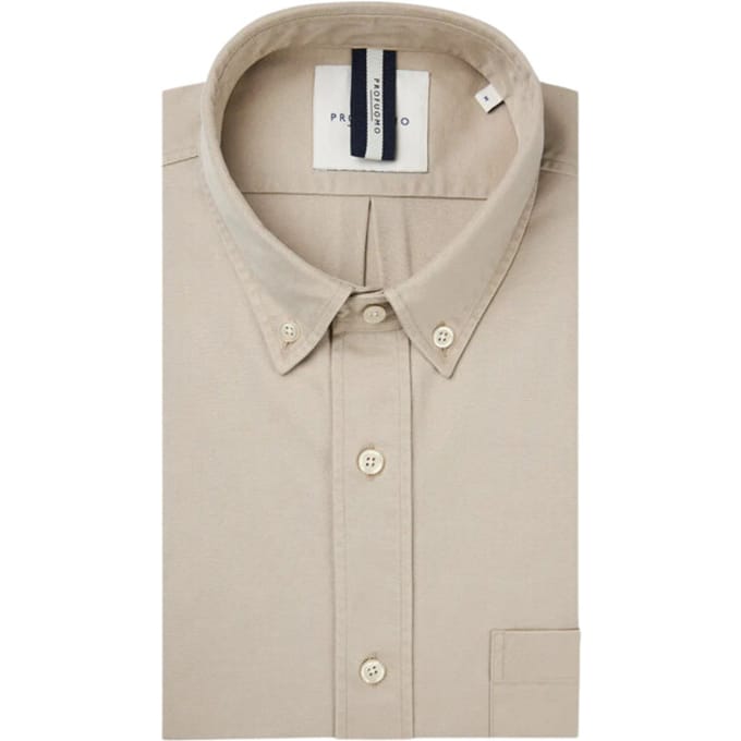 Profuomo  Lange Mouw Overhemden Beige Ppwh10044