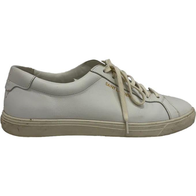 Saint Laurent Andy lage sneakers in wit kalfsleer