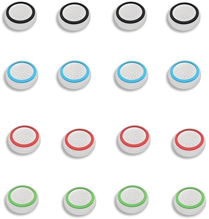 Dailygoods- Joystick Cap 16 Stuks - Siliconen Keycaps - Beschermkap - Gamecontroller Accessoires - Analoog - Controller Grip - Controller Grips