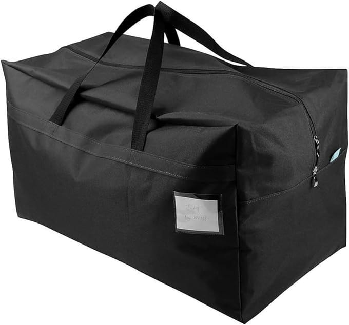 Opbergtas - Draagtas - Decoratie Opslag - Driezijdig Open - 100L Capaciteit - Zwart