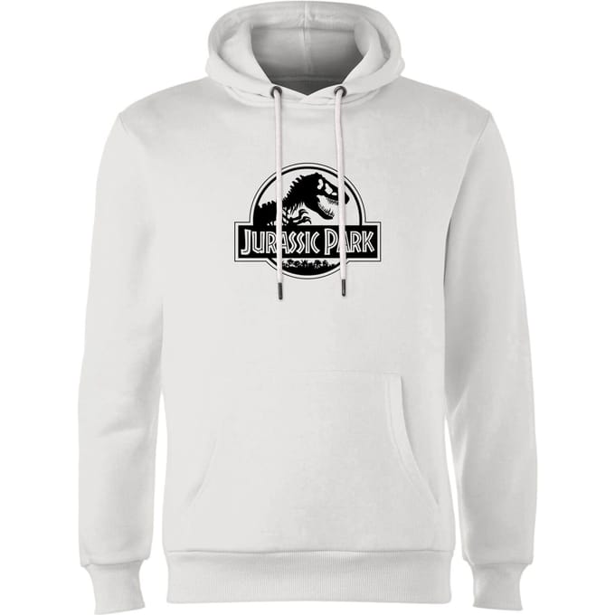 Jurassic Park Logo Hoodie - White - S