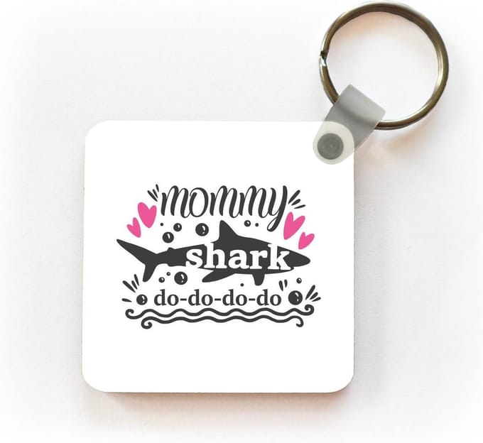 Sleutelhanger - Uitdeelcadeautjes - Moederdag - Quotes - Haai - Plastic