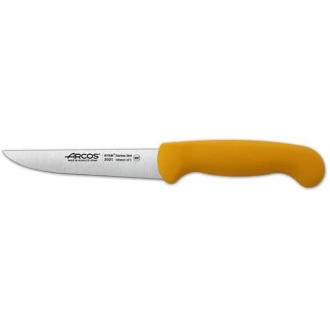 Couteau à légumes - ARCOS - 2900 - Acier inoxydable NITRUM - Lame ergonomique 10 cm - Jaune