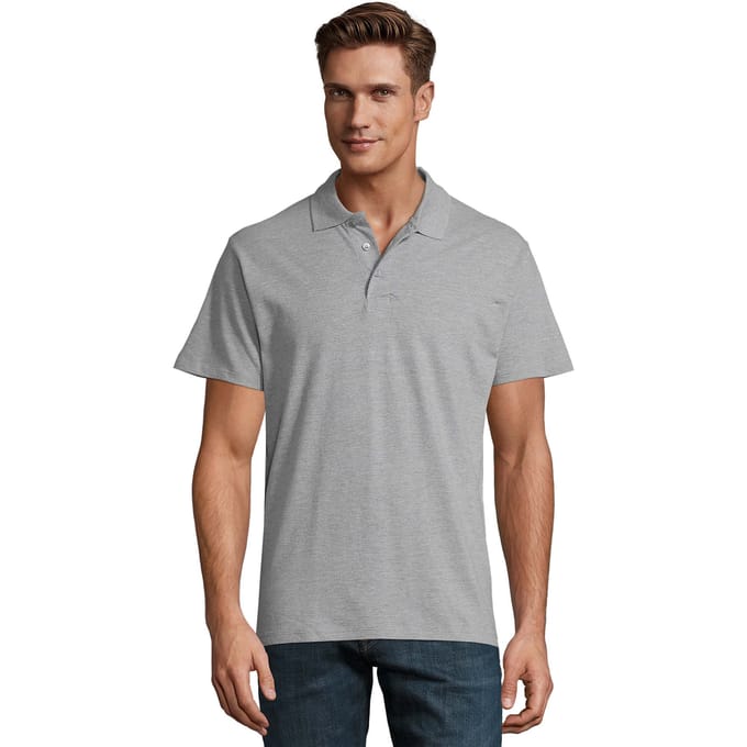 SOLS Heren Lente II gemêleerd poloshirt (Grijze Melange)