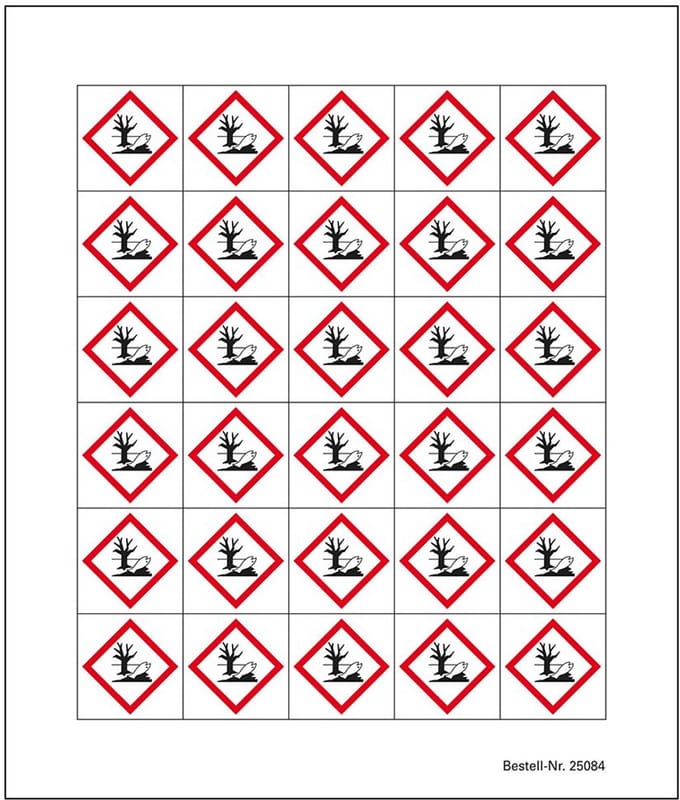 Minisymbool GHS09 schadelijk voor het milieu, sticker