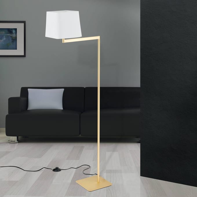 ORION Vloerlamp Carlton, mat messing