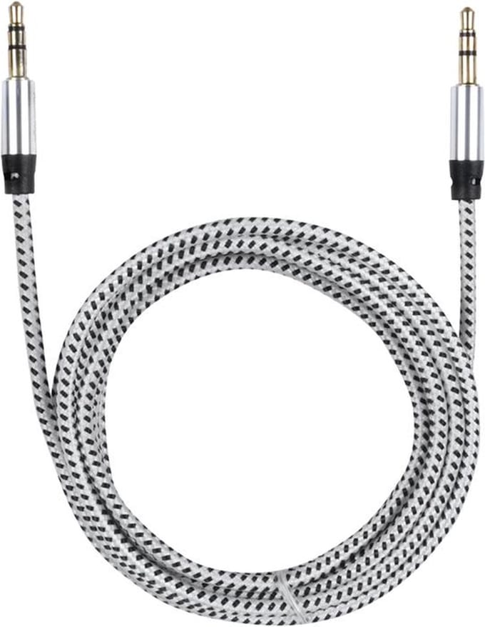 Q-Link stereo kabel 1.5 m zwart/wit