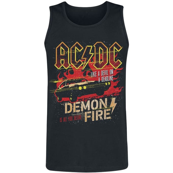 AC/DC Tanktop - Demon Fire - S tot 3XL - voor Mannen - zwart