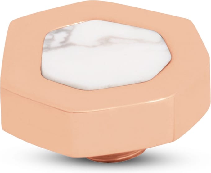 Melano Vivid Heptagon Steentje Howlite Rosé
