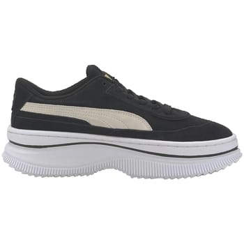 Puma Deva Suede Leather Zwart Wit Lace Up Damestrainers 372423 03
