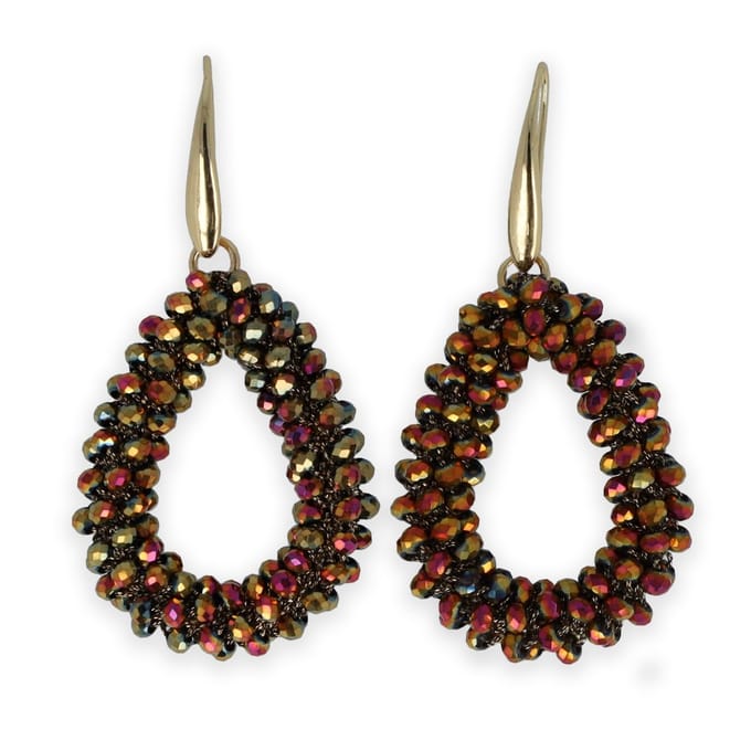 Lajetti - Druppel Oorbellen Goudkleurig Dames - Beaded Earrings