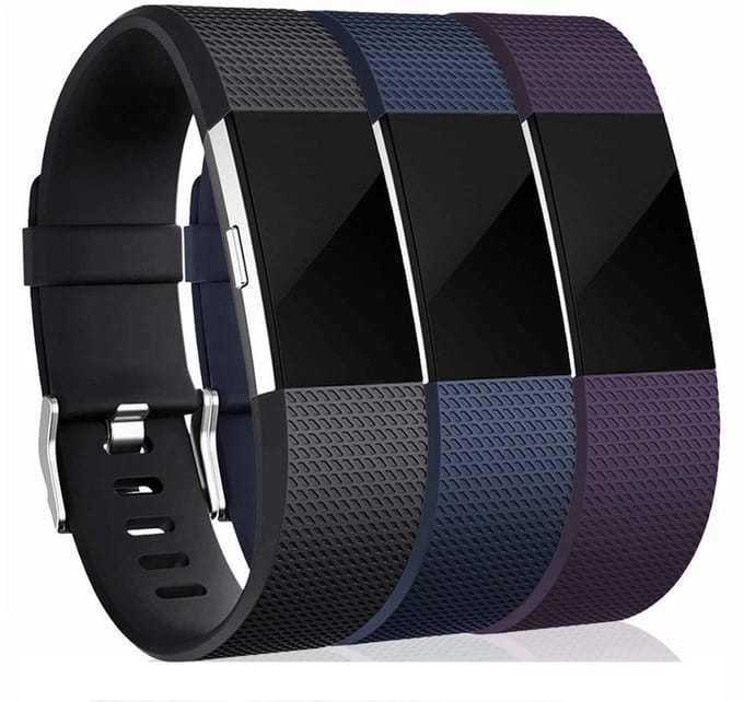 Fitbit Charge 2 armband siliconen 3-pack (S)