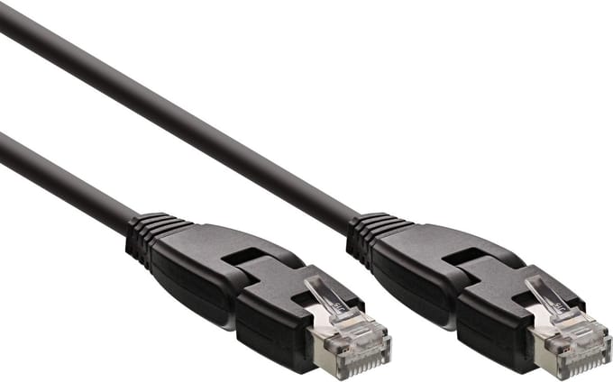 InLine CAT6a SFTP netwerkkabel met draaibare RJ45 connectoren - 1 meter