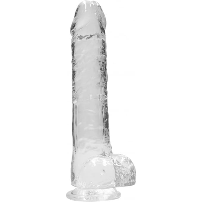 Shots - RealRock Realistische Dildo met Ballen - 25,4 cm transparent