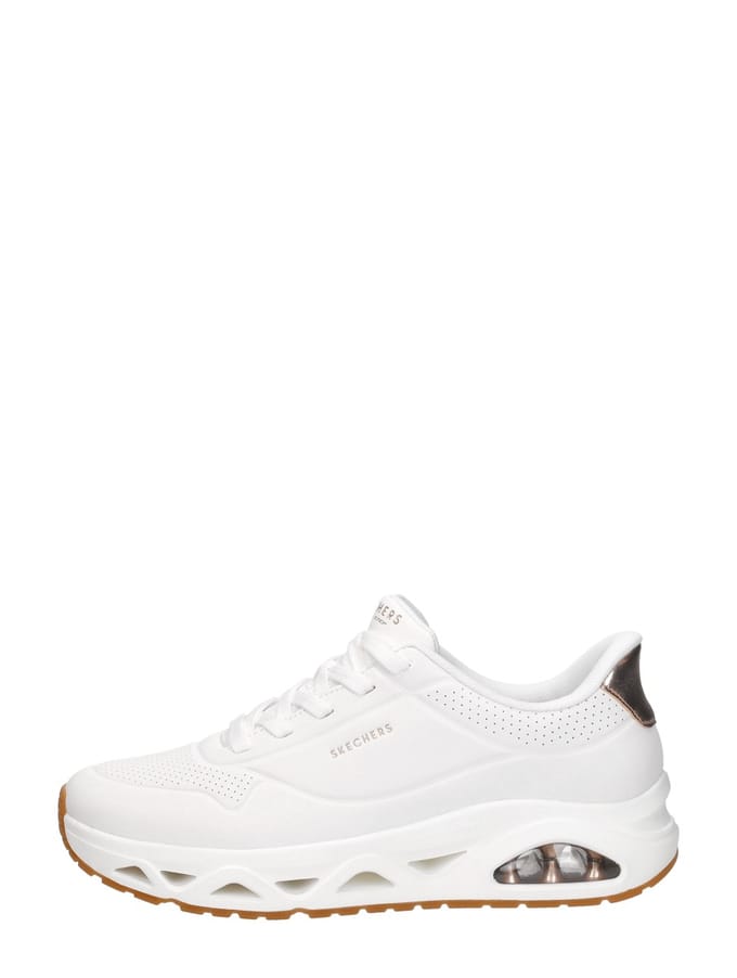 Skechers Uno Glide Step Glide On Air Sneakers - Dames - Wit