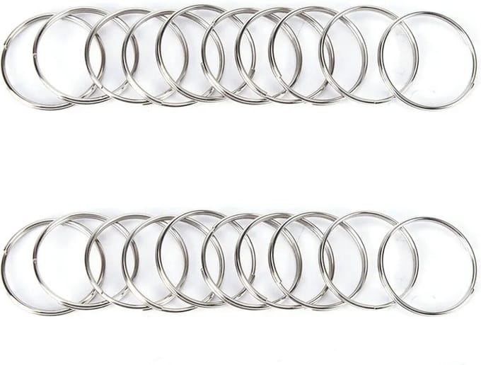 CHPN - Sleutelringen - 20 ringen - Sleutelhanger ring - 30mm - Metaal - Sleutelbos - Sleutels