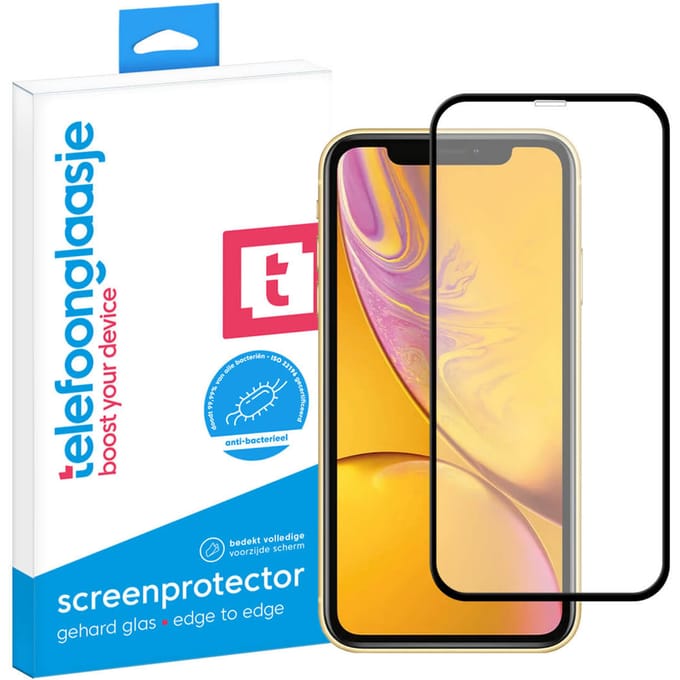 iPhone Xr anti-bacteriële screenprotector gehard glas