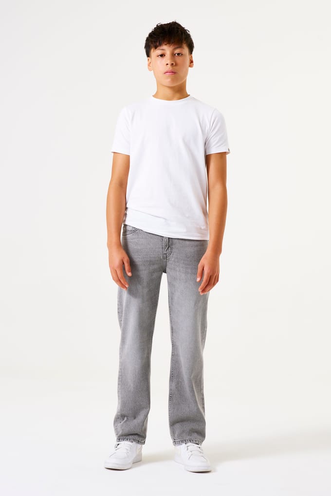 Straight fit jeans met logopatch, model 'Ilyano'