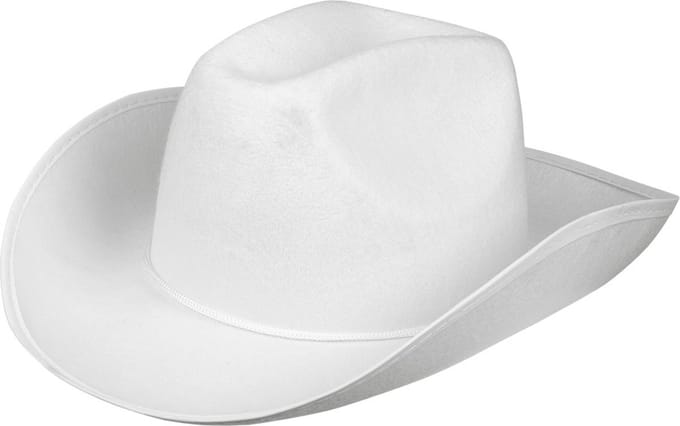 Boland - Hoed cowboy Rodeo wit Wit - 59 - Volwassenen - Unisex - Cowboy - Indiaan