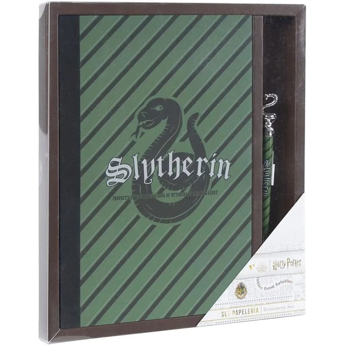 Warner Bros Harry Potter Schrijfset - Pen en Boekje Slytherin