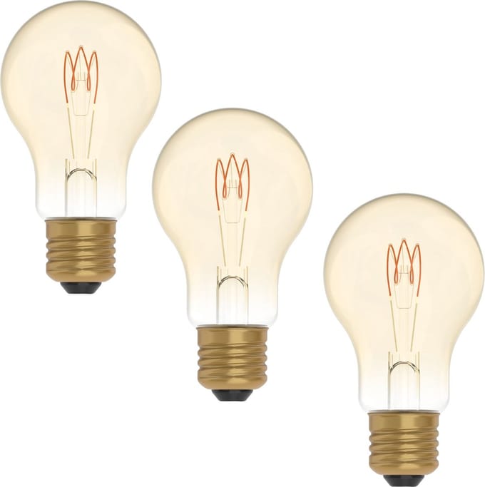 Proventa LED Filament lamp E27 - ⌀ 60 mm - Dimbaar - Warm wit - 3 x retro led lampen