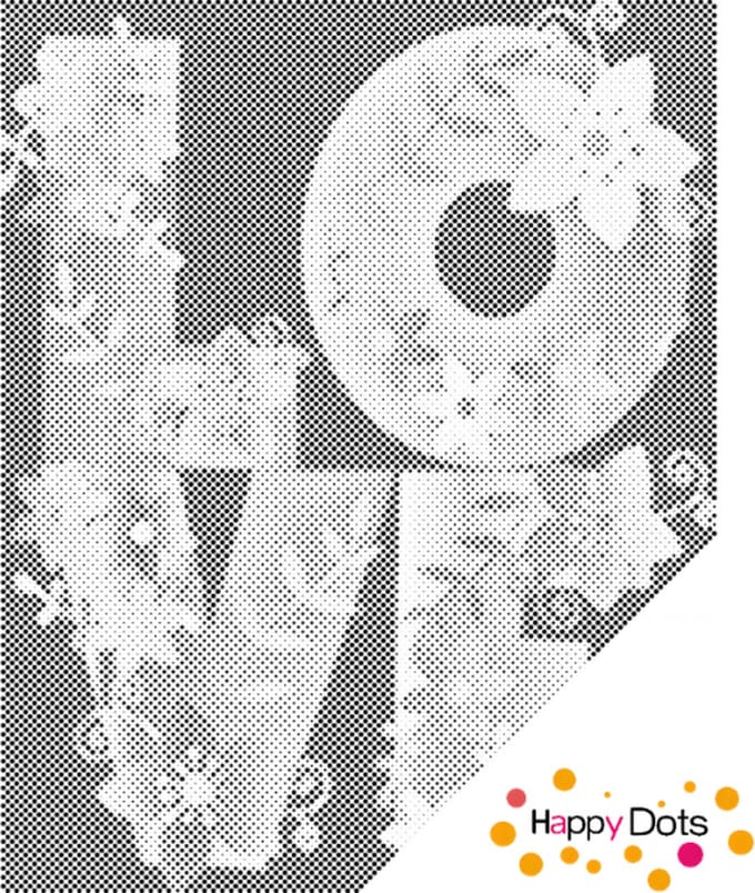 HappyDots DOT Painting Mandala Love 30x40cm - Stippelschilderij