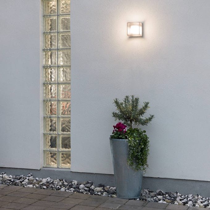 Konstsmide Remo 7924-310 LED-buitenlamp (wand) Energielabel: F (A - G) LED LED vast ingebouwd 6 W Zilver-grijs, Transparant