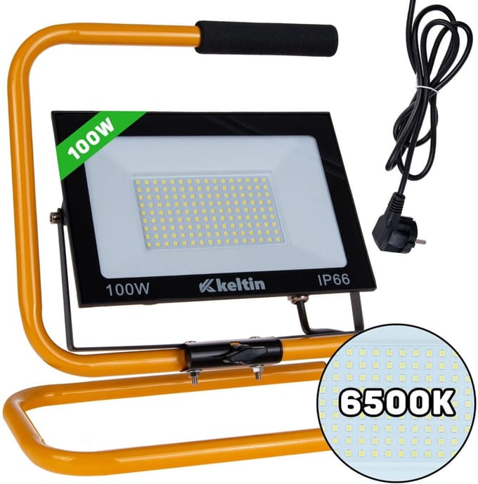 Keltin LED bouwlamp - 100W - koud wit - verstelbare standaard - IP66 bescherming