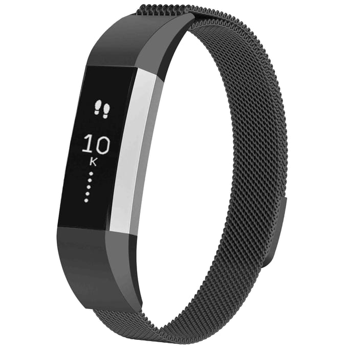 imoshion Milanees magnetisch bandje voor de Fitbit Alta (HR) - Maat M - Zwart