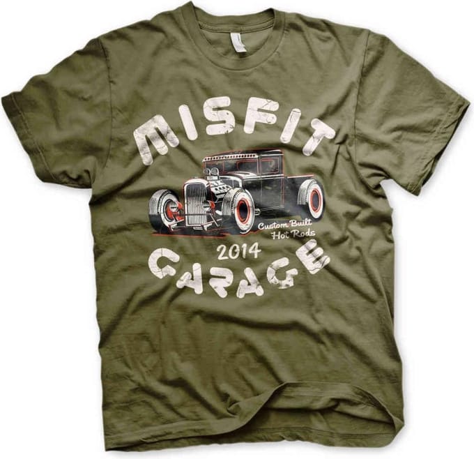 Misfit Garage Heren Tshirt -S- Power Pick Groen
