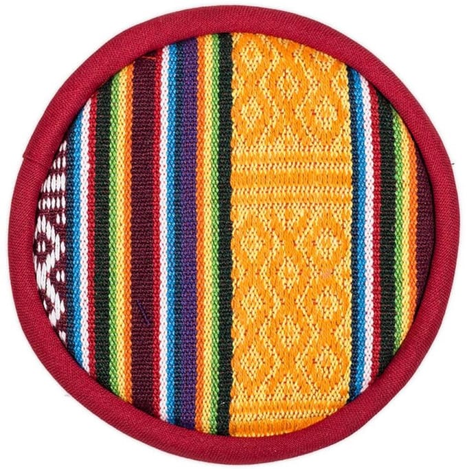 Yogi & Yogini naturals Klankschaalkussen plat Tribal design