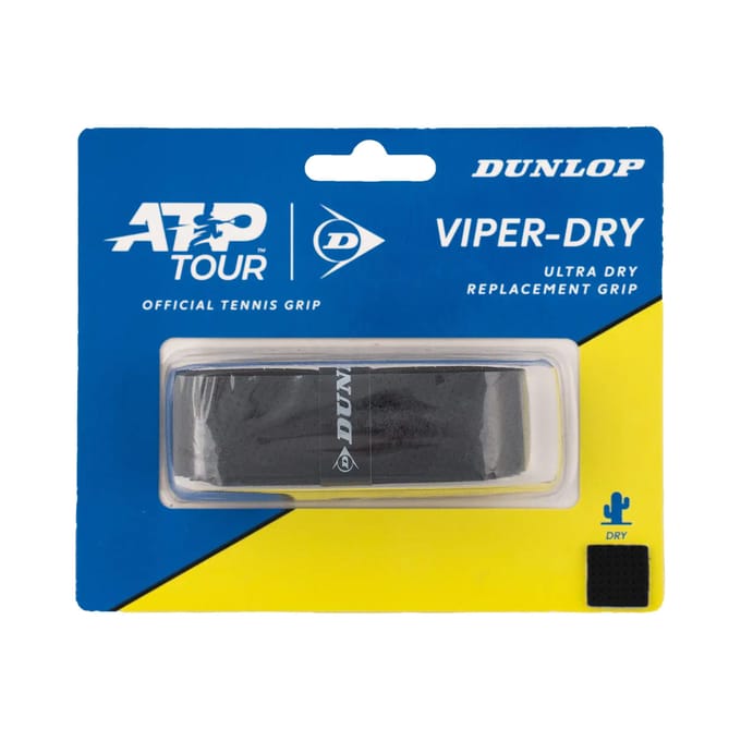 Dunlop Viper Dry Basisgrip Zwart - Tennisgrip - Padelgrip - Replacement Grip