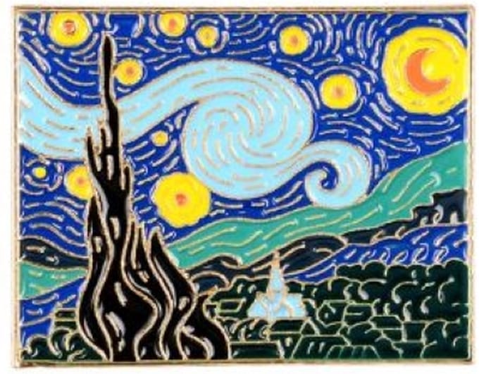 Pin Broche - enamel pin - kledingspeld - Starry night